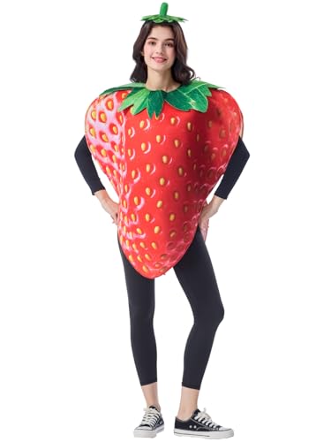 Seasons Strawberry Costume Fruit Costume Halloween Costumes for Adult One Size
