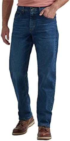 Wrangler Authentics Men's Classic 5-Pocket Relaxed Fit Jean, Flex Dark, 33W x 34L