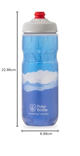 Polar Bottle Breakaway - Borraccia Termica Per Bicicletta, Senza Bpa, Per Ciclismo, Sport E Ciclismo, Dall'alba Al Tramonto, Colore: Blu E Argento, 567 G - 6