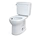 TOTO Drake Two-Piece Round 1.6 GPF Universal Height TORNADO FLUSH Toilet with CEFIONTECT, Cotton White - CST775CSFG#01