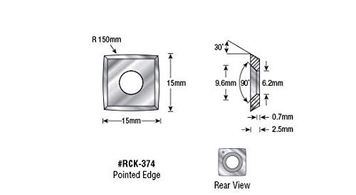 Amana Tool - RCK-15 Solid Carbide 4 Cutting Edges Insert Knife General Purpose Wood, Chipb