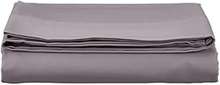 Amazon Basics 400TC Cotton Sateen Wrinkle Free Flat Sheet, White 275 x 275 cm