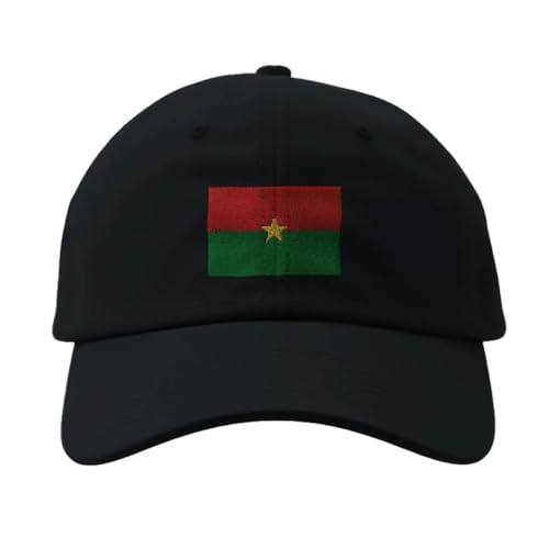 Casquette drapeau du Burkina Faso noir visière anti soleil réglable