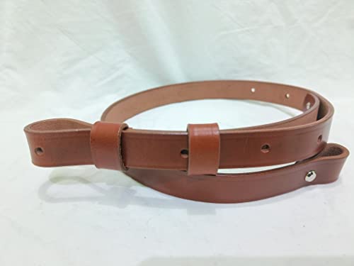 The Hunter -1" Wide Leather Rifle Sling By Militariastuffs Buffalo Leather Rifle Gun Sling, Crazy Horse (Tan) #TOP2