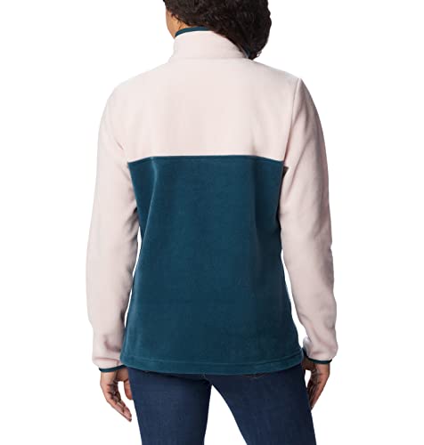 Image of Columbia Womens Benton Springs Half Snap II Pull Over Fleece Jacket, Dark Stone /Canoe /Vintage Blue, 3X