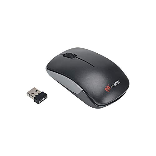 MCSaite 2.4G Slim Wireless Mouse with Nano Receiver (Black)