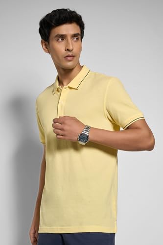 Image of Peregrine by Pantaloons Men's Solid Slim Fit Polo Shirt