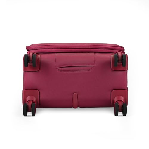 Image of Skybags Liteaer Check-in Trolley Bag - Medium, 69cms | Premium Soft-Sided Luggage for Travel with Smooth 8 Wheels & TSA Lock - Red