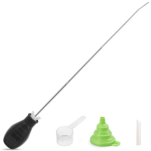 Sbestily Diatomaceous Earth Powder Duster Extendable Long Tubes from 5 to 22 Garden and Indoor Large Bulb Handheld Insect Treatment Spreader Applicator Puffer Spray Bottle