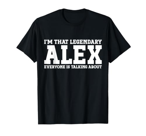 Alex Personal Name Funny Alex T-Shirt, Men, Black, Large