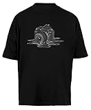 Envío rápido Cámara Derretir Unisex Camiseta Holgada Hombre Mujer Mangas Kortas Negra Tamaño S - Unisex Baggy T-Shirt Black