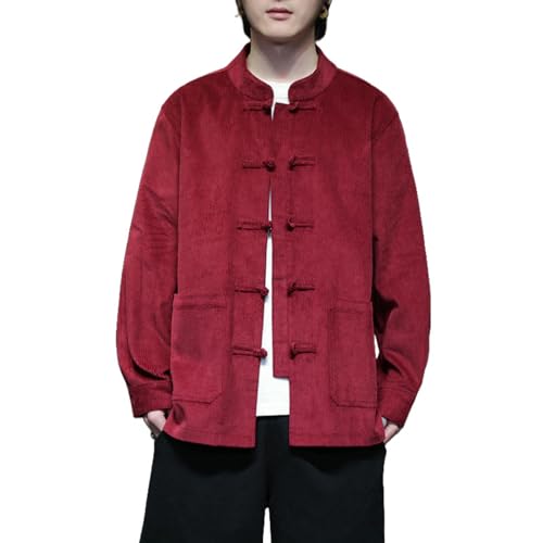 Veste chinoise homme style rétro décontracté pour les loisirs et sorties culturelles