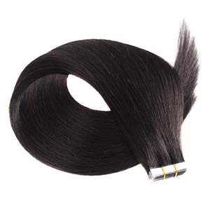 22inch Syethetic Tape In Hair Extensions Dark Brown Japanese High Temperature Organic Hair