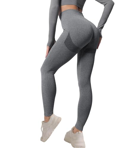 Zhiaek Mallas Deporte Mujer Push Up Leggins Deportivos Mujer Cintura Alta Pantalones Yoga Elástico Opaco Mayas Deportivas Control de Barriga para Yoga Running Fitness Training