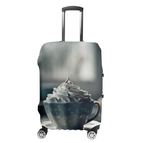 Travel Luggage Cover Protectors Elastic Anti-scratch Suitcase Cover Washable Luggage Sleeve Cream on Coffee Suitcase Cover Protector Fit 18-32 Inch Suitcases Travel Accessories M