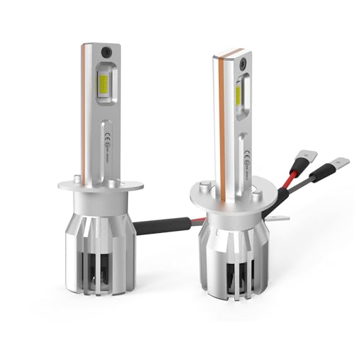 NUROTA H1 Mit Zulassung - Halogen Lampe Auto 12V 55W 6000K Weißes Licht - Scheinwerferlampe Für Fernlicht & Abblendlicht 2 Stück