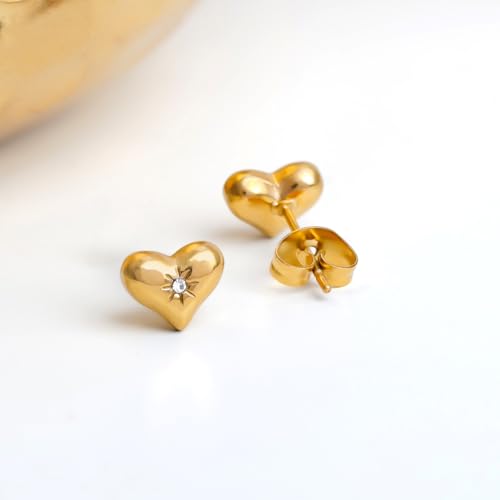 Image of Rubans Demi Fine Stainless Steel Stud Earrings Daily Gift for Women & Girls