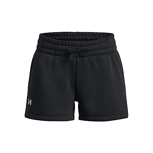 Short en molleton noir Under Armour pour fille en taille XS