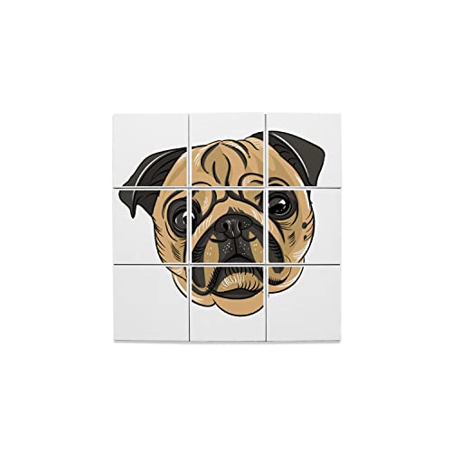 Carreaux céramique décoratif carlin pug 10x10 faïence murale chien