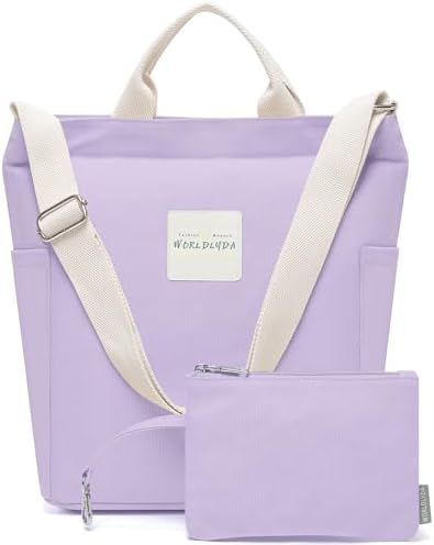 Worldlyda Women Canvas Tote Purse Large Shoulder