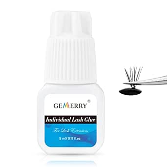 GEMERRY Colla per Ciglia Finte 5ML Adesivo nero