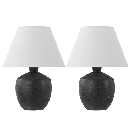 CXYWBD Inch Minimalist Resin/Iron Table Lamp Set of 2 Bedroom, Room, Office, College, Nightstand Decoration Suitable for bedrooms, Living Rooms, Offices, Book(Black)
