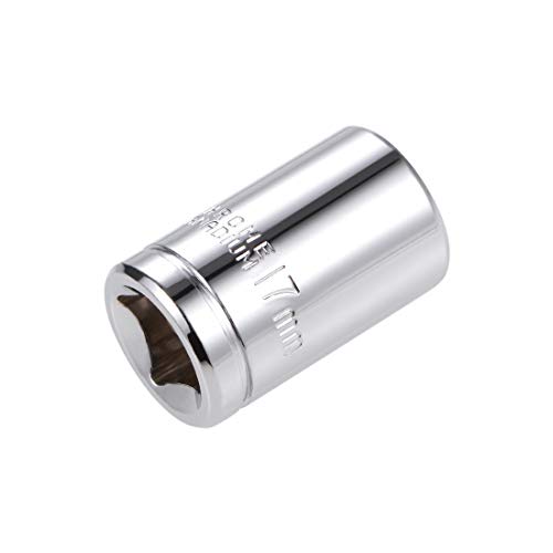 uxcell 1/2-inch Drive E17 Universal Spline Socket Shallow 12 Point Cr-V Steel
