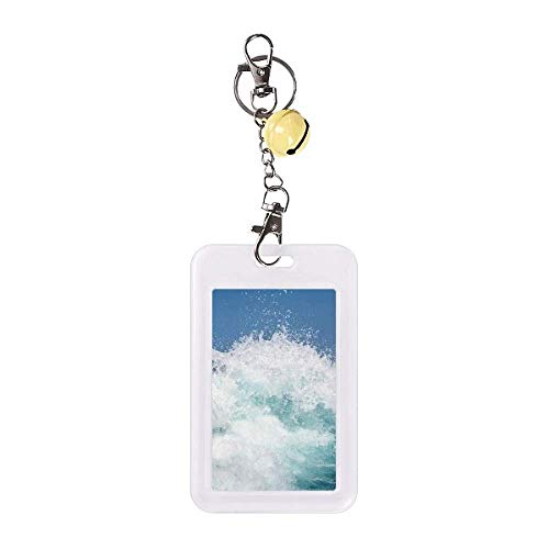 Pochette de carte bancaire image vague jaune cloche et nature