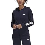 Adidas Veste pour femme adidas Essentials Sweat à capuche zippé pour femme avec logo, Encre/blanc., Medium