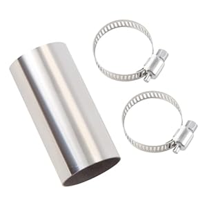 Jrifedptry 24 mm Auspuffrohrverbinder mit Klemmen