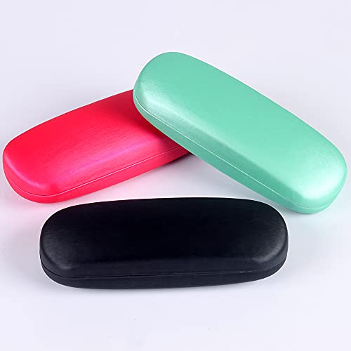 Image of ADBGV 3Pcs Unisex Hard Shell Eyeglasses Cases, Protective Case For Glasses,Sunglasses Case with Cleaning Cloth