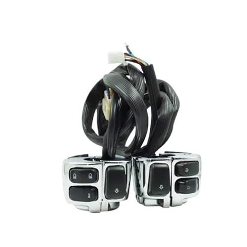 Guidon Moto Interrupteur Chromé Finition Miroir Haute Qualité pour Harley Sportster et Dyna