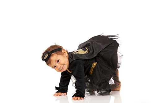 Dc Comics Baby Girls Batgirl Costume Tutu Dress - Baby Superhero Costume With Removable Cape And Matching Headband (Black/Yellow, 3-6M) #TOP4