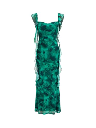 Image of CIDER Formal Dresses for Women Wedding Guest Dresses Summer Maxi Dress Sleeveless Mesh Ruffle Cocktail Dress Elegant Outfits