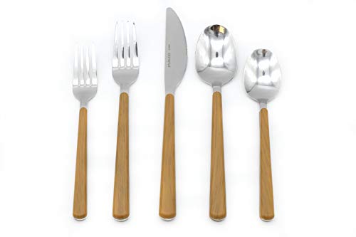 Lorena GROVE 20-piece Stainless Steel Silverware Set Dinner Fork Salad Fork Knife Spoon Teaspoon in Dishwasher Safe Flatware Service for 4