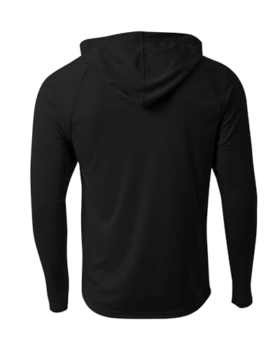 Hardcore Men's Long Sleeve Hooded Rash Guard Comfortable Performance Swim Shirt4