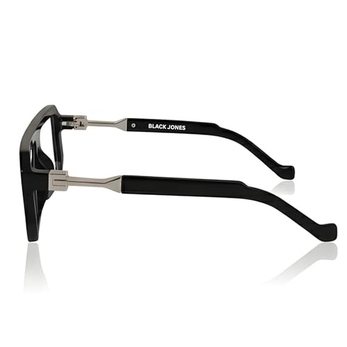 Image of Black Jones Men's Oversized Square Sunglasses| Bold Frame Design | Metal Temple Accents | Stylish Luxury Eyewear | UV Protection