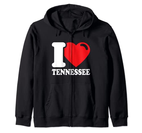 I Love Tennessee. Hermoso corazón retro - I Love Tennessee Sudadera con Capucha