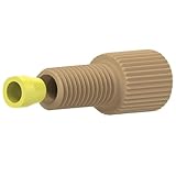 Idex Flangeless Fitting, Standard Knurl, Natural ETFE, 1/8 (in) OD Tubing, 1/4-28 Flat-Bottom: 10/Pk