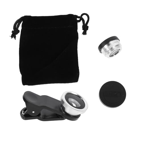 FUNNETOYU 2ensembles Kit Objectifs Photo Téléphone Grand Angle Fish Eye Macro Clip Inclus