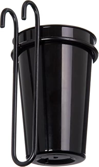 San Jamar Straw Caddy for Wireworks Organizers for Restaurants, Dining Halls, and Fast Food, Plastic, 4.25 x 4.25 x 7 Inches, Black