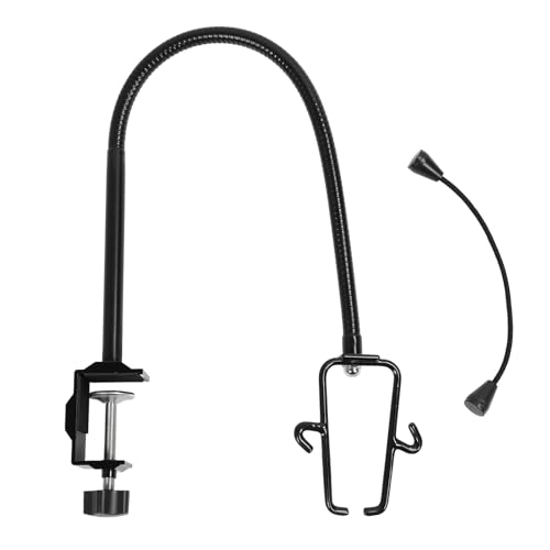 Support sèche-cheveux mains libres aluminium à angle réglable pour comptoir
