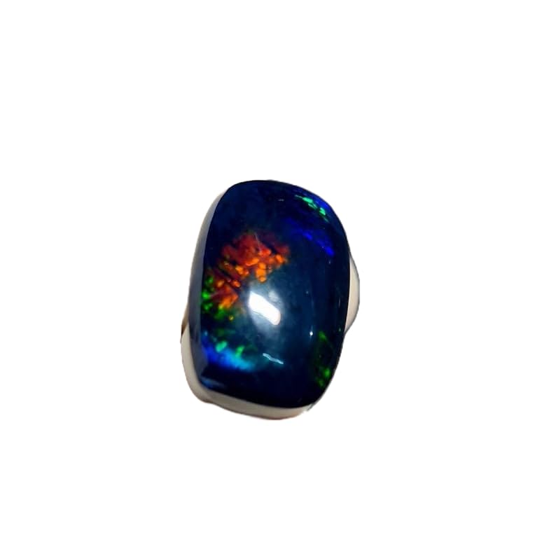 Opale éthiopienne bleue de feu cabochon opale naturelle multi feu en vrac pour bijoux