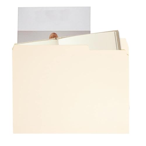 File Folders - 1/3 Cut Tabs Paper Folders | Manila Folder | 100-Pack, Letter Paper Size, Three-Part Labels, Easy Labeling, for H