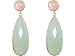 Produktbild Gemshine Ohrringe mit seegrünen Chalcedon Edelstein Tropfen und Rosenquarz Ohrstecker. 4,5 cm Ohränger aus 925 Silber oder hochwertig vergoldet, Made in Germany, Metall Farbe:Silber
