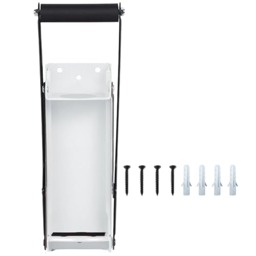 D.Stomo 2way 空き缶潰し器 缶クラッシャー ペットボトル ボトルクラッシャー 壁取り付け式 省スペース コンパクト カンクシャ スチール製 (ホワイト)