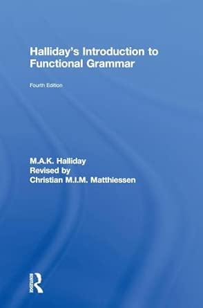 Halliday's Introduction to Functional Grammar 4th Edition book cover