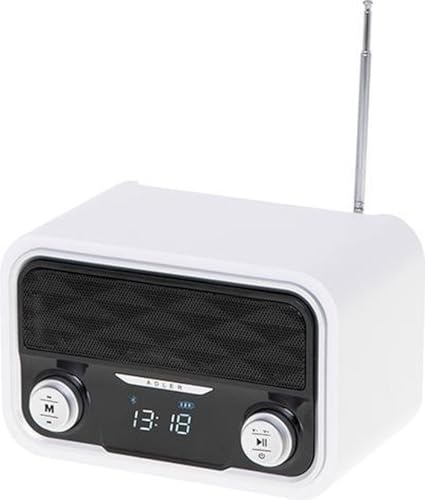 Adler AD1185 Radio Bluetooth, Sintonizador FM, Memoria 50 Emisora...