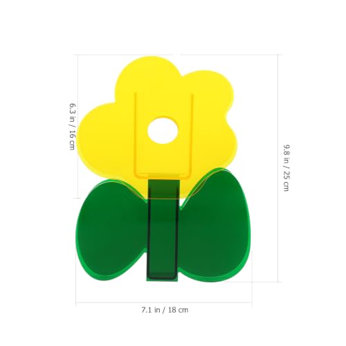 Jarrón acrílico de diseño moderno con forma de flor translúcida 3