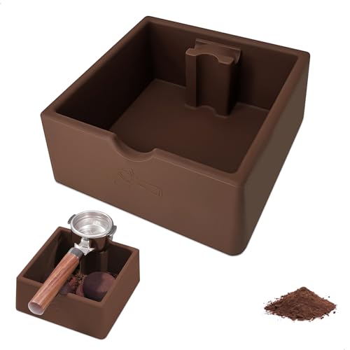 Battifondi Caffè, Accessori Macchina Caffe, Raccoglitore Polvere Per Macchina Da Caffè, Knock Box per Espresso Macchina Caffe Accessori Bar (Colore Caffè)